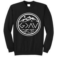 God Is Greater Than The High And Lows Graphic Inspirational Christian Mountain Tall Sweatshirt
