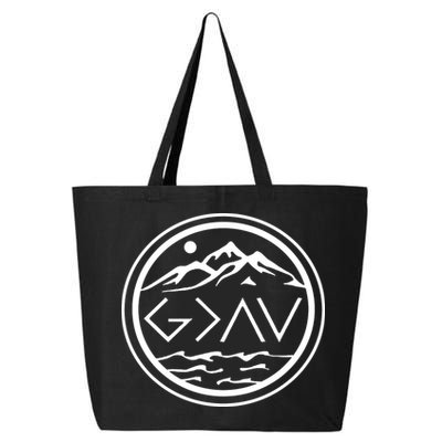God Is Greater Than The High And Lows Graphic Inspirational Christian Mountain 25L Jumbo Tote