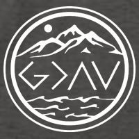 God Is Greater Than The High And Lows Graphic Inspirational Christian Mountain Vector Backpack