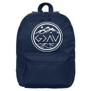 God Is Greater Than The High And Lows Graphic Inspirational Christian Mountain 16 in Basic Backpack