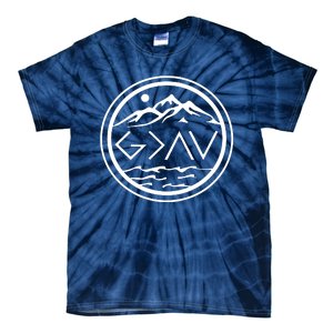 God Is Greater Than The High And Lows Graphic Inspirational Christian Mountain Tie-Dye T-Shirt