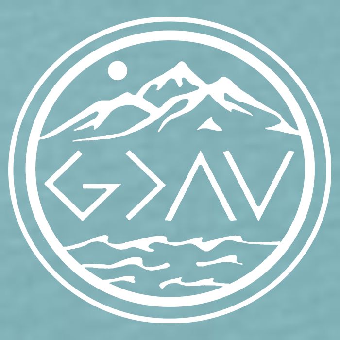 God Is Greater Than The High And Lows Graphic Inspirational Christian Mountain Sueded Cloud Jersey T-Shirt