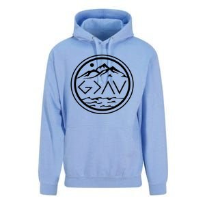 God Is Greater Than The High And Lows Graphic Inspirational Christian Mountain Unisex Surf Hoodie