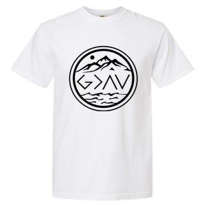 God Is Greater Than The High And Lows Graphic Inspirational Christian Mountain Garment-Dyed Heavyweight T-Shirt