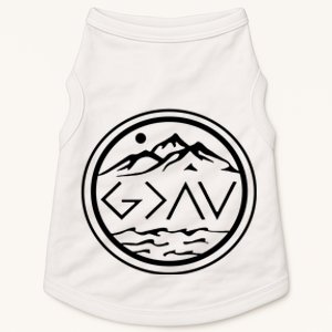 God Is Greater Than The High And Lows Graphic Inspirational Christian Mountain Doggie Tank