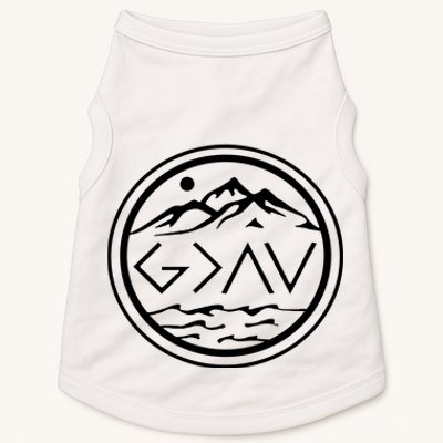 God Is Greater Than The High And Lows Graphic Inspirational Christian Mountain Doggie Tank