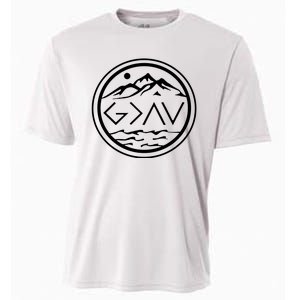 God Is Greater Than The High And Lows Graphic Inspirational Christian Mountain Cooling Performance Crew T-Shirt