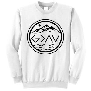 God Is Greater Than The High And Lows Graphic Inspirational Christian Mountain Sweatshirt