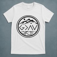 God Is Greater Than The High And Lows Graphic Inspirational Christian Mountain T-Shirt