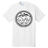 God Is Greater Than The High And Lows Graphic Inspirational Christian Mountain Tall T-Shirt