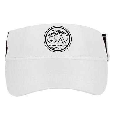 God Is Greater Than The High And Lows Graphic Inspirational Christian Mountain Adult Drive Performance Visor