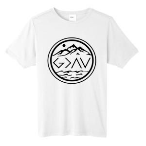 God Is Greater Than The High And Lows Graphic Inspirational Christian Mountain Tall Fusion ChromaSoft Performance T-Shirt