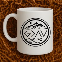 God Is Greater Than The High And Lows Graphic Inspirational Christian Mountain Mug