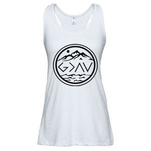 God Is Greater Than The High And Lows Graphic Inspirational Christian Mountain Ladies Essential Flowy Tank