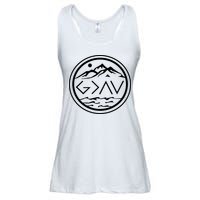 God Is Greater Than The High And Lows Graphic Inspirational Christian Mountain Ladies Essential Flowy Tank