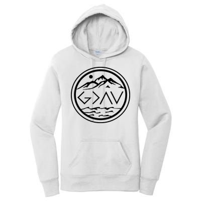 God Is Greater Than The High And Lows Graphic Inspirational Christian Mountain Women's Pullover Hoodie