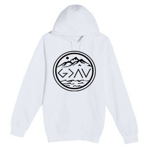 God Is Greater Than The High And Lows Graphic Inspirational Christian Mountain Premium Pullover Hoodie