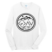 God Is Greater Than The High And Lows Graphic Inspirational Christian Mountain Tall Long Sleeve T-Shirt