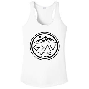 God Is Greater Than The High And Lows Graphic Inspirational Christian Mountain Ladies PosiCharge Competitor Racerback Tank