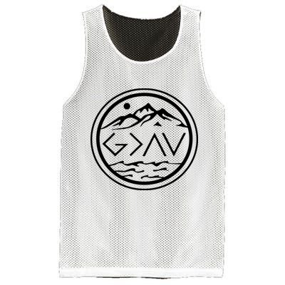 God Is Greater Than The High And Lows Graphic Inspirational Christian Mountain Mesh Reversible Basketball Jersey Tank