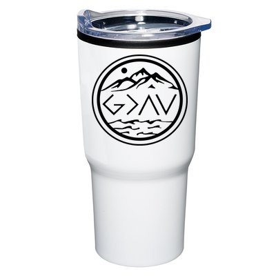 God Is Greater Than The High And Lows Graphic Inspirational Christian Mountain Tumbler