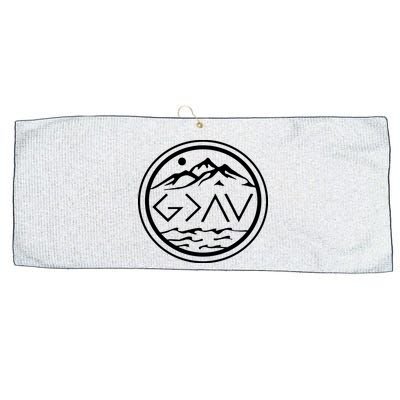 God Is Greater Than The High And Lows Graphic Inspirational Christian Mountain Large Microfiber Waffle Golf Towel