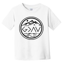 God Is Greater Than The High And Lows Graphic Inspirational Christian Mountain Toddler T-Shirt