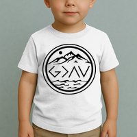 God Is Greater Than The High And Lows Graphic Inspirational Christian Mountain Toddler T-Shirt