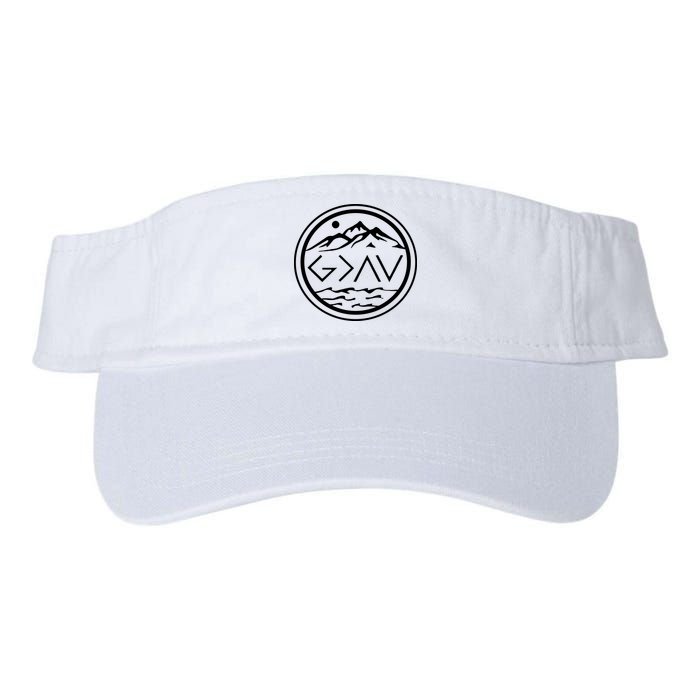 God Is Greater Than The High And Lows Graphic Inspirational Christian Mountain Visor