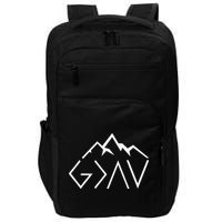 God Is Greater Than The Highs And Lows Minimalist Mountains Impact Tech Backpack
