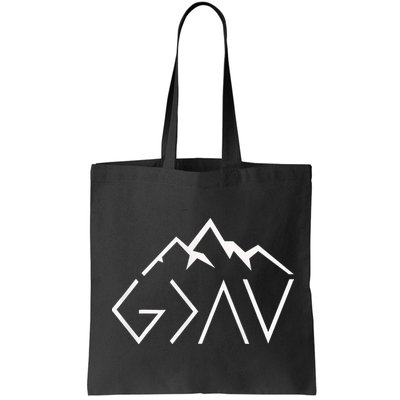 God Is Greater Than The Highs And Lows Minimalist Mountains Bag