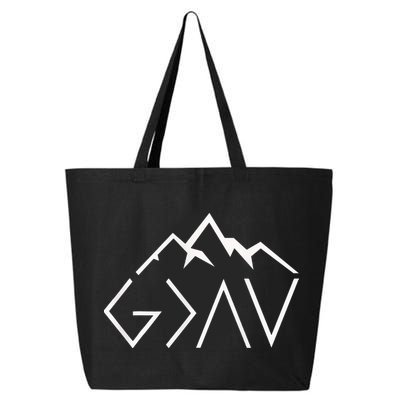 God Is Greater Than The Highs And Lows Minimalist Mountains 25L Jumbo Tote