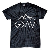 God Is Greater Than The Highs And Lows Minimalist Mountains Tie-Dye T-Shirt
