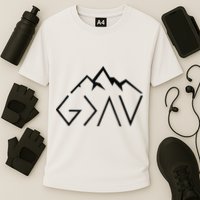 God Is Greater Than The Highs And Lows Minimalist Mountains Performance Shirt