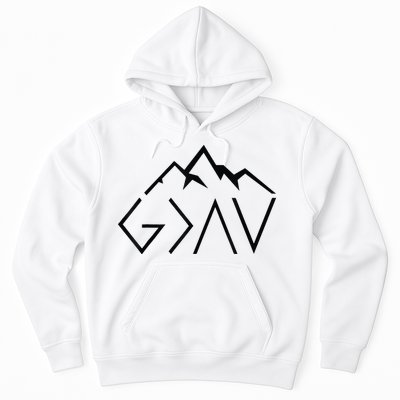 God Is Greater Than The Highs And Lows Minimalist Mountains Hoodie