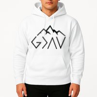 God Is Greater Than The Highs And Lows Minimalist Mountains Hoodie