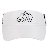 God Is Greater Than The Highs And Lows Minimalist Mountains Adult Drive Performance Visor