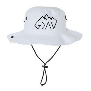 God Is Greater Than The Highs And Lows Minimalist Mountains Legacy Cool Fit Booney Bucket Hat