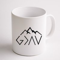 God Is Greater Than The Highs And Lows Minimalist Mountains Mug