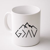 God Is Greater Than The Highs And Lows Minimalist Mountains Mug