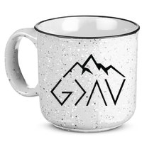 God Is Greater Than The Highs And Lows Minimalist Mountains 15oz Campfire Ceramic Mug