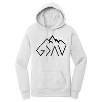 God Is Greater Than The Highs And Lows Minimalist Mountains Women's Pullover Hoodie
