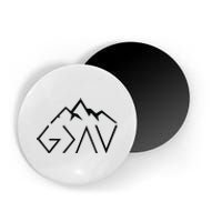 God Is Greater Than The Highs And Lows Minimalist Mountains Magnet