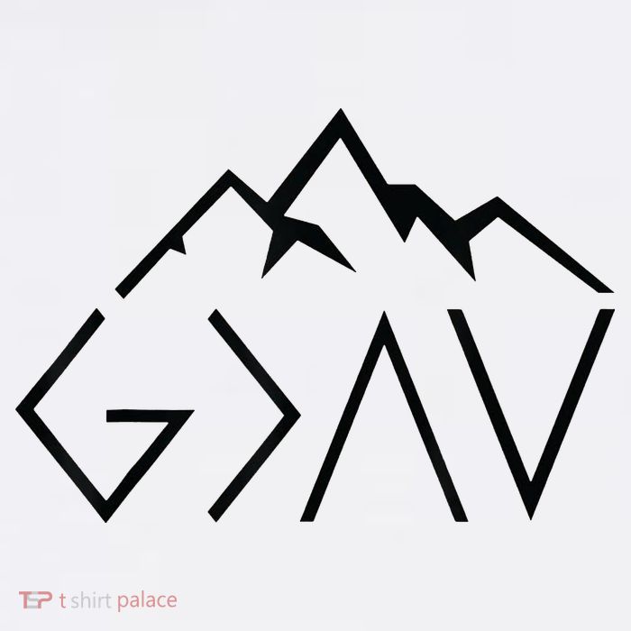 God Is Greater Than The Highs And Lows Minimalist Mountains Microfiber Hand Towel