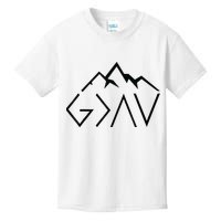 God Is Greater Than The Highs And Lows Minimalist Mountains Kids T-Shirt