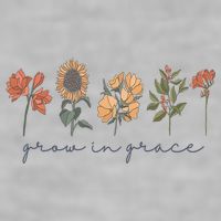 Grow In Grace Wildflower Boho Christian Scripture Religious Ladies PosiCharge Tri-Blend Wicking Tank