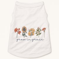 Grow In Grace Wildflower Boho Christian Scripture Religious Doggie Tank