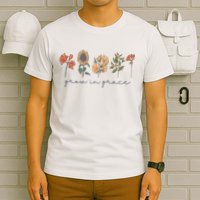 Grow In Grace Wildflower Boho Christian Scripture Religious T-Shirt