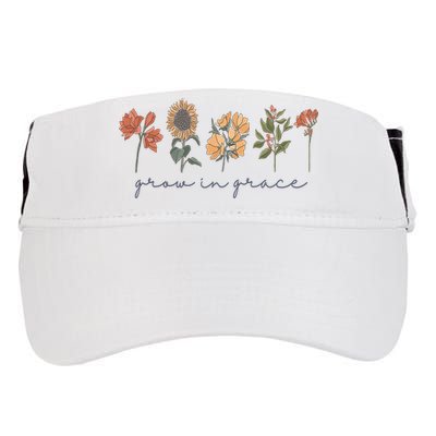 Grow In Grace Wildflower Boho Christian Scripture Religious Adult Drive Performance Visor