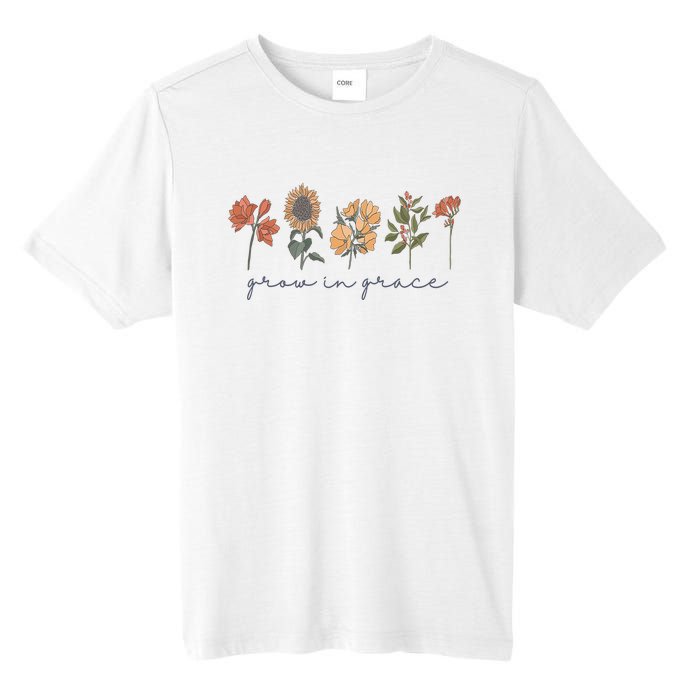 Grow In Grace Wildflower Boho Christian Scripture Religious Tall Fusion ChromaSoft Performance T-Shirt